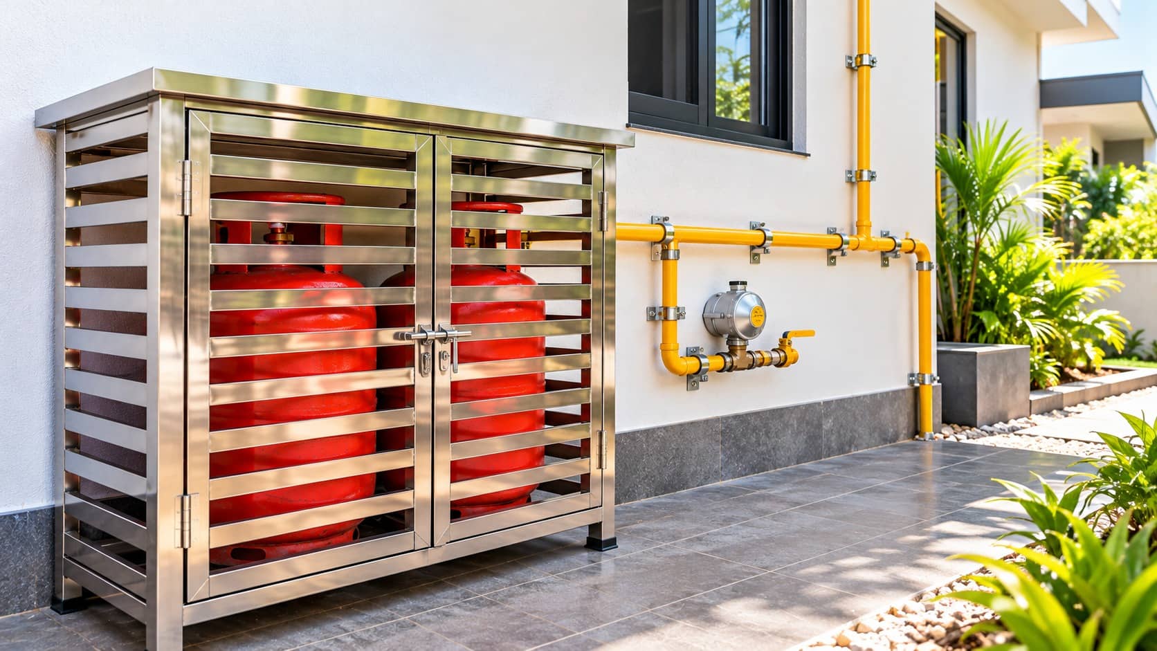 Cylinder cage and MLC pipeline works