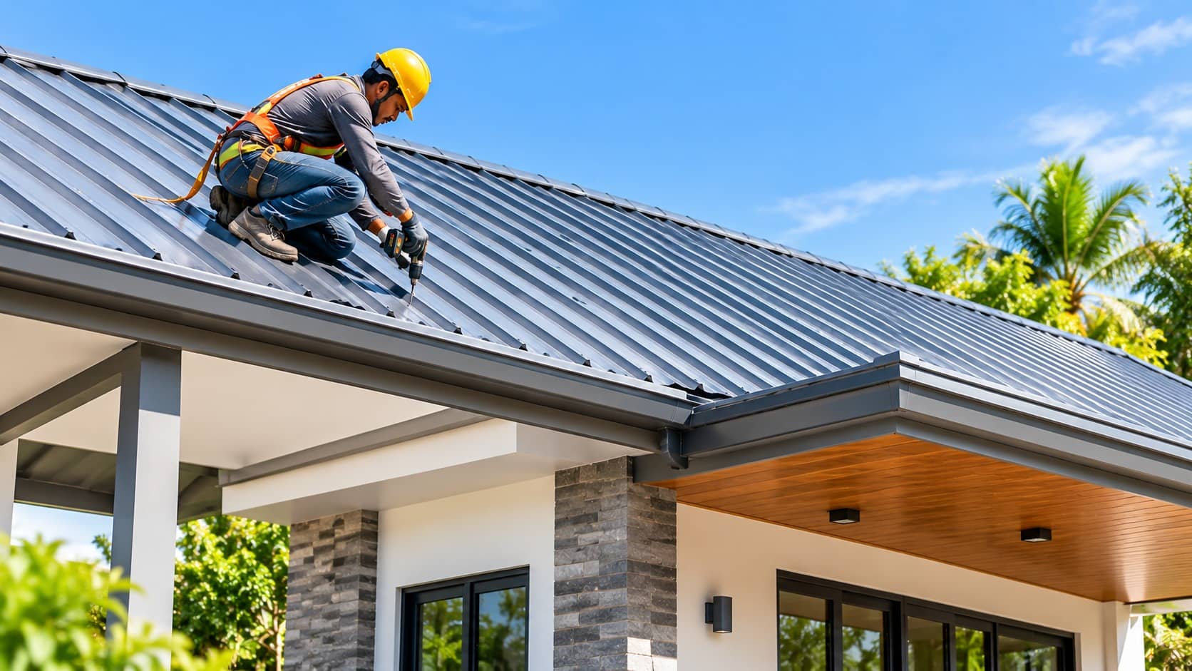 Roofing works